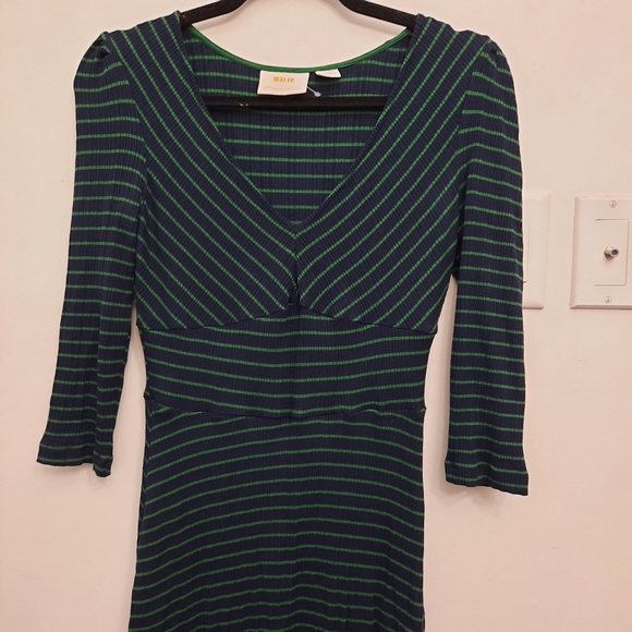 Anthropologie Maeve Flores  Striped Rayon Pullover dress - Picture 5 of 11